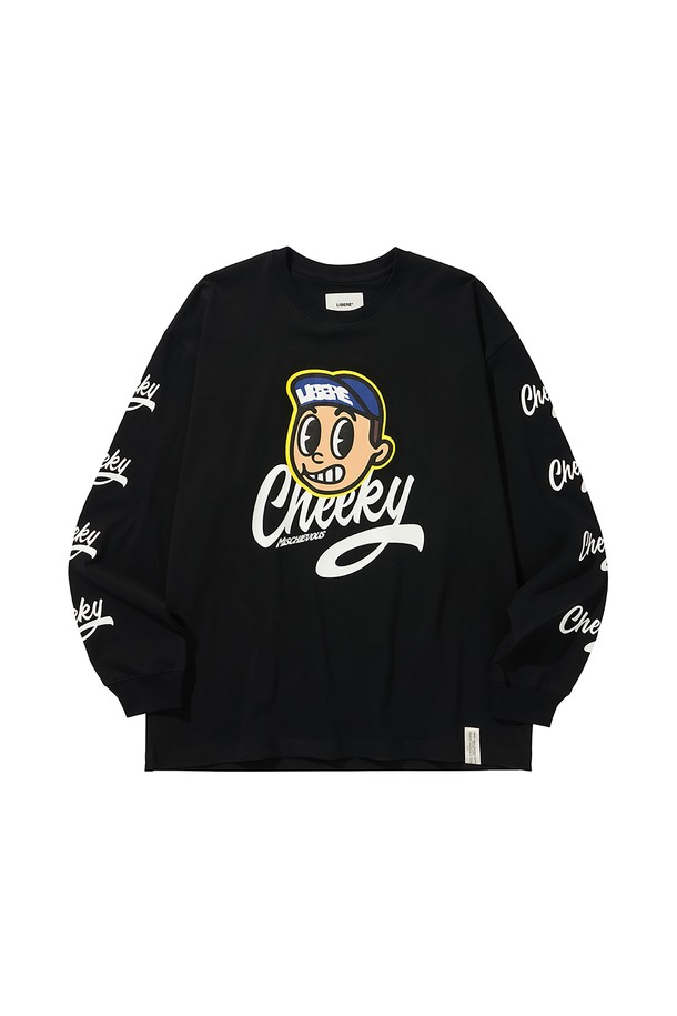 LIBEREKOREA - 긴팔티셔츠 - CHEEKY LONG SLEEVE / BLACK