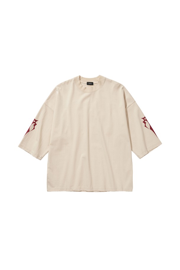 LIBEREKOREA - 반팔티셔츠 - FOOTBALL T-SHIRT / BEIGE