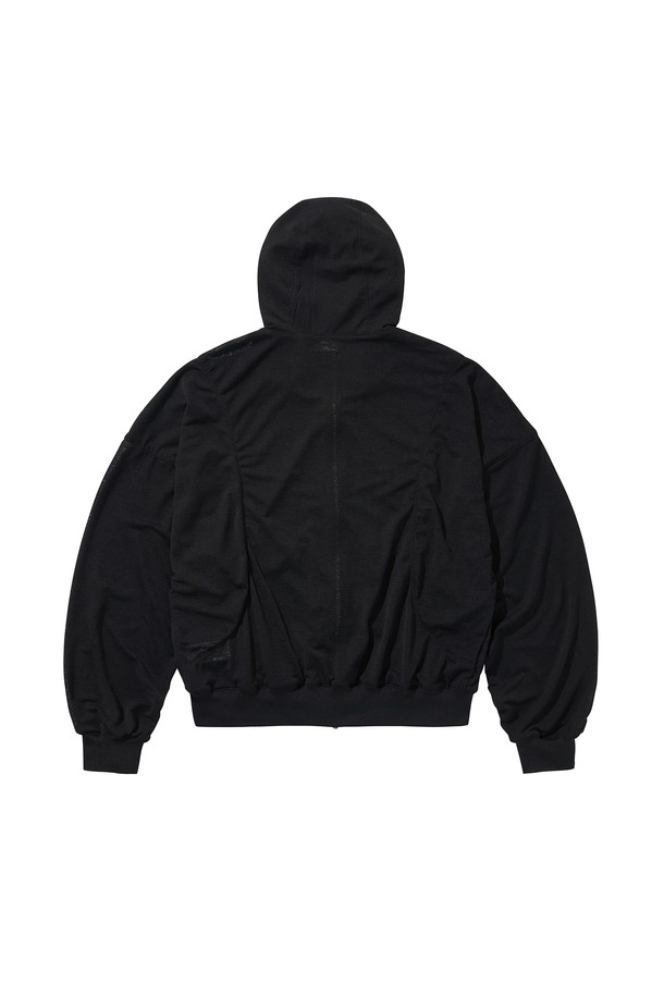 LIBEREKOREA - 블루종/점퍼 - GRZ TYPE-ST ZIP-UP HOODIE / BLACK