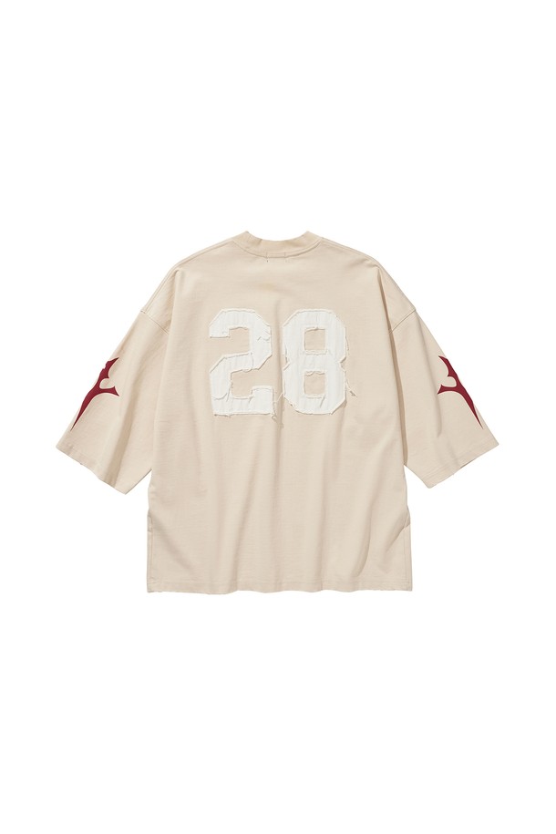 LIBEREKOREA - 반팔티셔츠 - FOOTBALL T-SHIRT / BEIGE