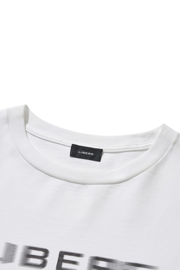 LIBEREKOREA - 반팔티셔츠 - BLUR LOGO SS T SHIRT / WHITE