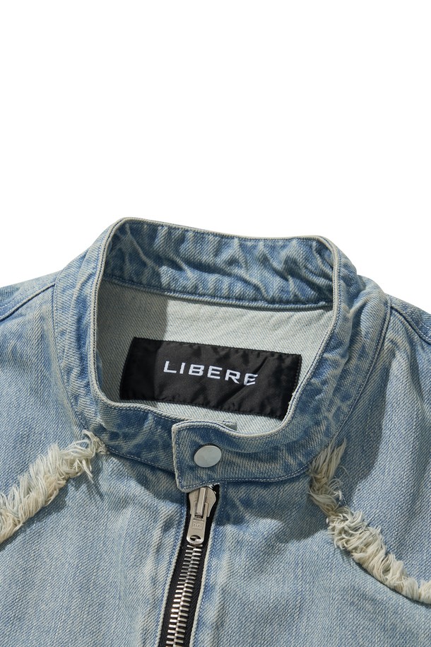 LIBEREKOREA - 블루종/점퍼 - DENIM BIKER JACKET / BULE