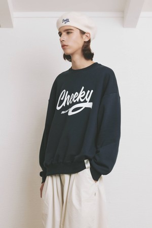 CHEEKY CREW SWEAT / NAVY