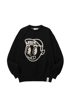 CHEEKY KNIT SWEAT / BLACK