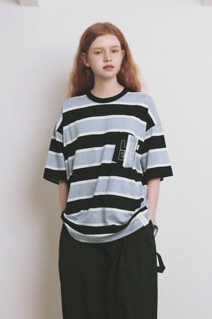 BORDER POCKET SS TEE / BLACK