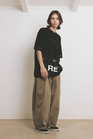 WIDE EASY BALLOON PANTS / OLIVE KHAKI