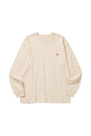 FLOWER LONG SLEEVE TEE / IVORY