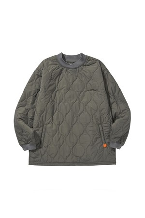 QUILTING PULL OVER JACKET / GRAY