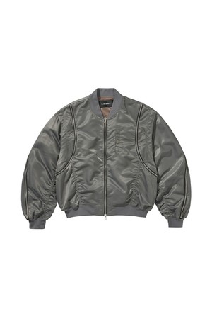 CURVED MA-1 JACKET / GRAY