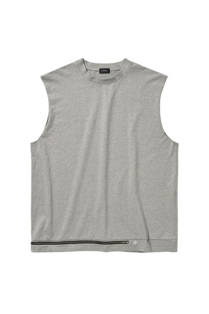 ZIP SLEEVELESS TOP / GRAY