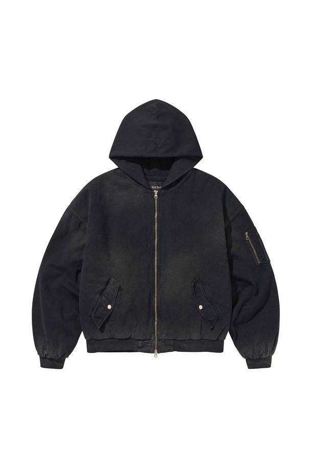 LIBEREKOREA - 후디 - DYEING HOODY MA-1 / BLACK