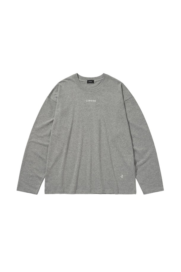 LIBEREKOREA - 긴팔티셔츠 - LIBERE LOGO LS TEE / GRAY