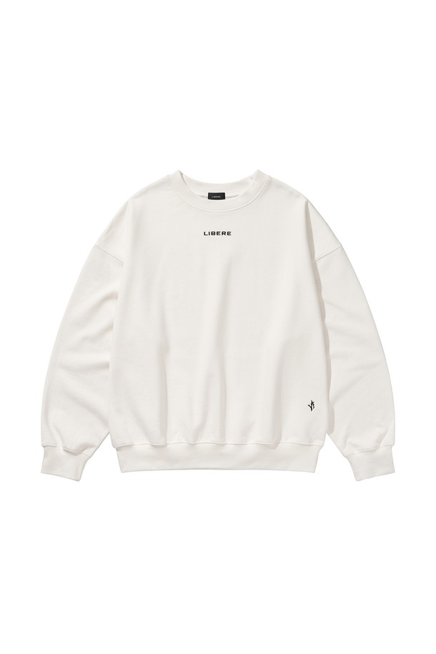 LIBEREKOREA - 스웨트셔츠 - LIBERE LOGO CREWNECK SWEAT / WHITE