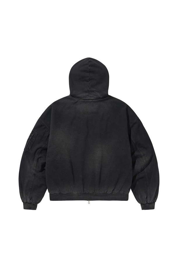 LIBEREKOREA - 후디 - DYEING HOODY MA-1 / BLACK