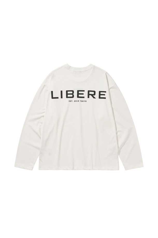 LIBEREKOREA - 긴팔티셔츠 - LIBERE LOGO LS TEE / WHITE