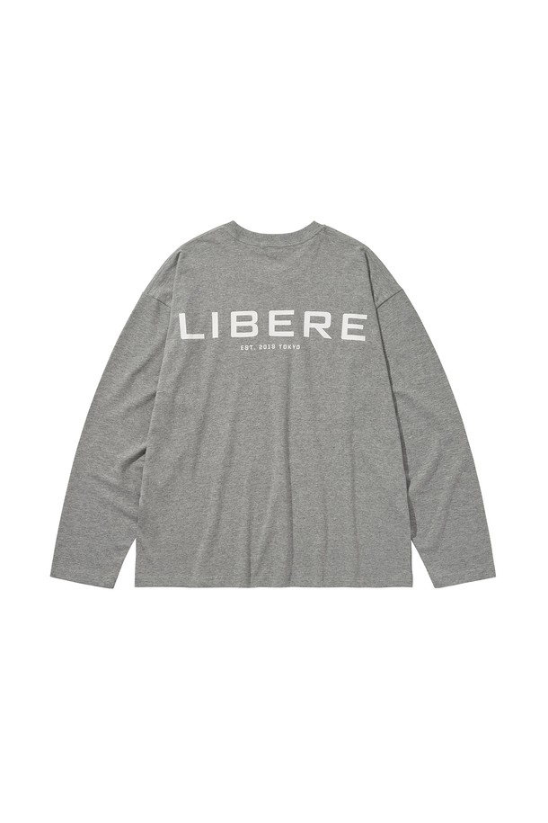 LIBEREKOREA - 긴팔티셔츠 - LIBERE LOGO LS TEE / GRAY