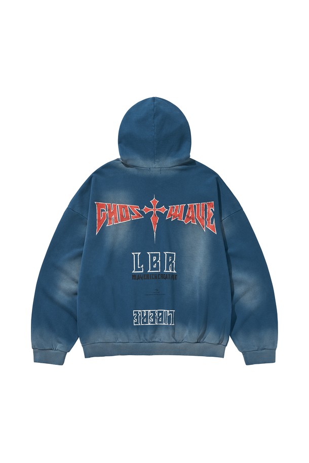 LIBEREKOREA - 후디 - GHOST REPLICATION HOODIE2 / BLUE