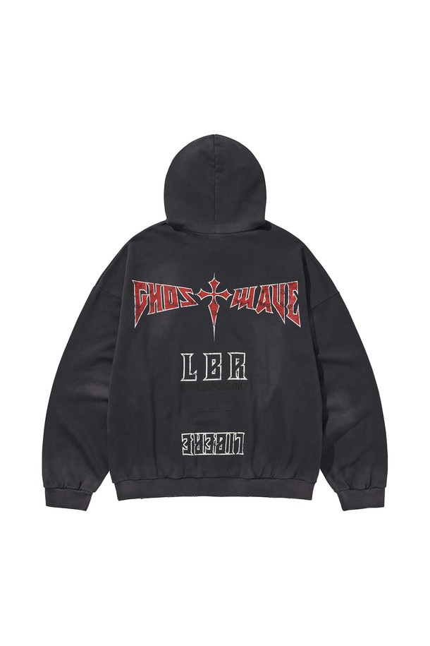 LIBEREKOREA - 후디 - GHOST REPLICATION HOODIE2 / BLACK