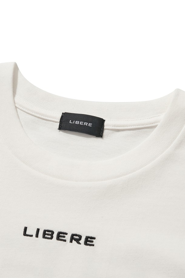 LIBEREKOREA - 긴팔티셔츠 - LIBERE LOGO LS TEE / WHITE