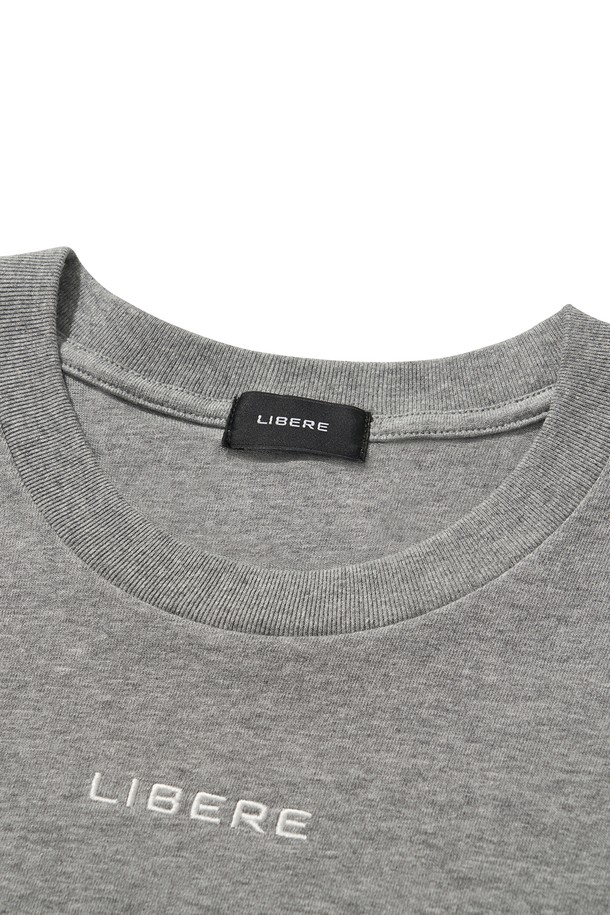 LIBEREKOREA - 긴팔티셔츠 - LIBERE LOGO LS TEE / GRAY