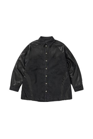 OVERSIZE MODIFIED CROSS SHIRTS / BLACK