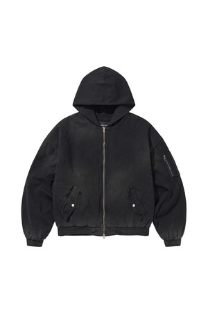 DYEING HOODY MA-1 / BLACK