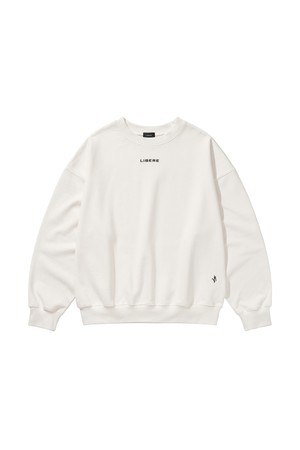 LIBERE LOGO CREWNECK SWEAT / WHITE