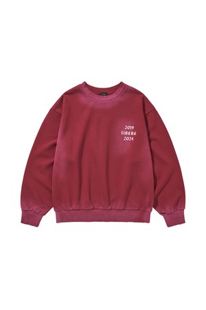 GOTHIC LOGO CREWNECK SWEAT / BURGUNDY