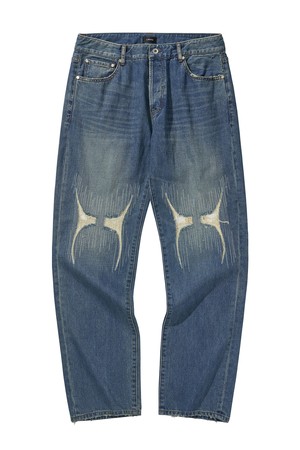 WASHED DENIM PANTS / BLUE