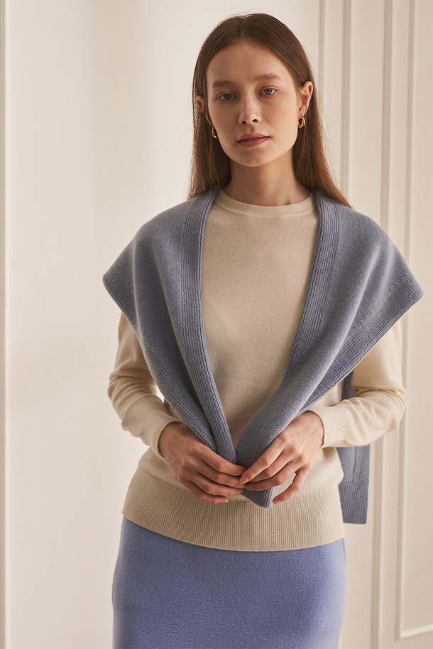 CALLAITE - 스카프/머플러 - [22FW] CASHMERE 100% KNIT SHAWL (7COLOR)