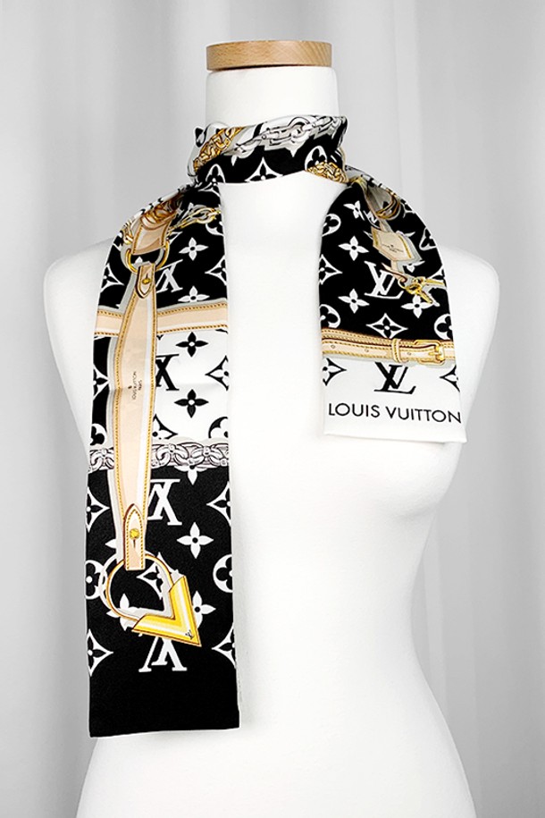 LOUIS VUITTON - 스카프/머플러 - 루이비통 방도 스카프 블랙 모노그램 M78656