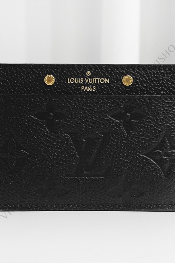 LOUIS VUITTON - 반지갑 - 루이비통 카드지갑 홀더 모노그램 앙프렝뜨 블랙 M69171