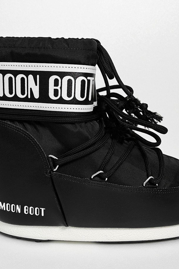 MOON BOOT - 부츠/워커 - 23FW 문부츠 아이콘 로고 스노우 부츠 로우 블랙 14093400