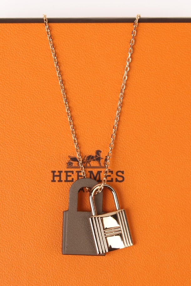 HERMES - 목걸이 - 에르메스 오켈리 목걸이 에토프 로즈골드체인 H078852CD18