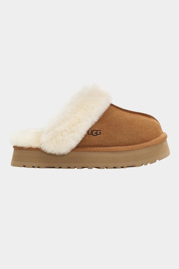 UGG - 샌들/뮬/슬리퍼 - 미국 어그 디스케트 체스트넛 양털 슬리퍼 1122550 CHE