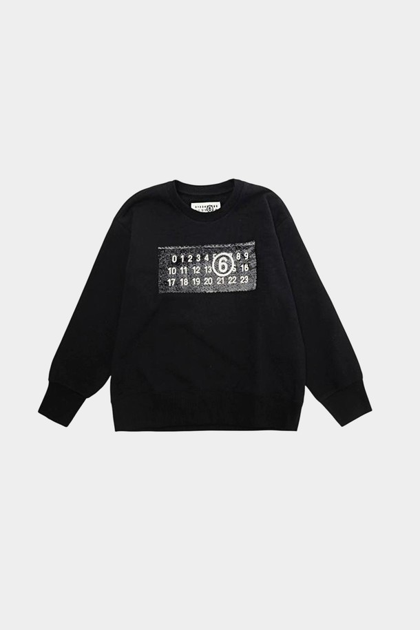 Maison Margiela - 긴팔티셔츠 - 메종마르지엘라 MM6 넘버링 프린팅 맨투맨 티셔츠 블랙 M60796