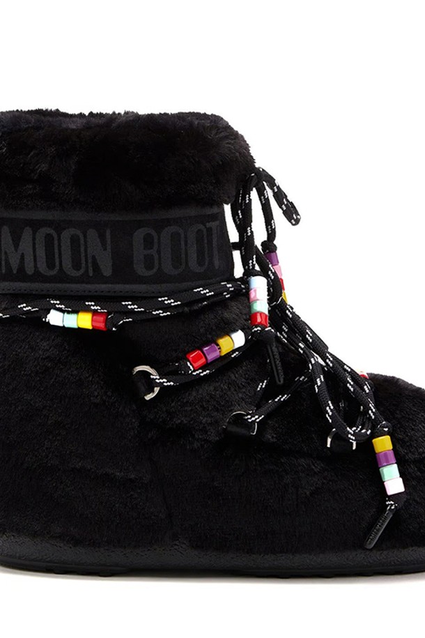 MOON BOOT - 부츠/워커 - 문부츠 아이콘 시어링 에코퍼 로우 부츠 블랙 1409470