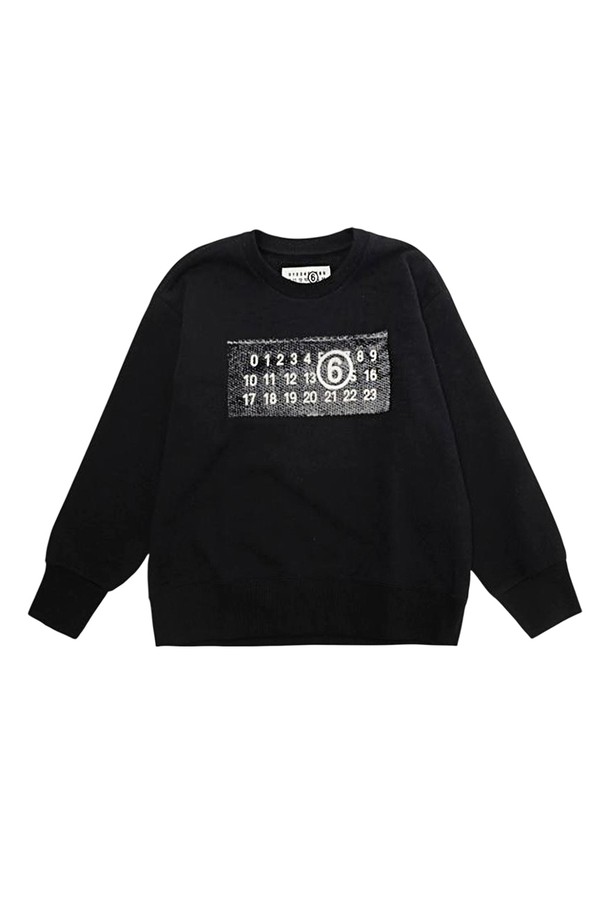 Maison Margiela - 긴팔티셔츠 - 메종마르지엘라 MM6 넘버링 프린팅 맨투맨 티셔츠 블랙 M60796