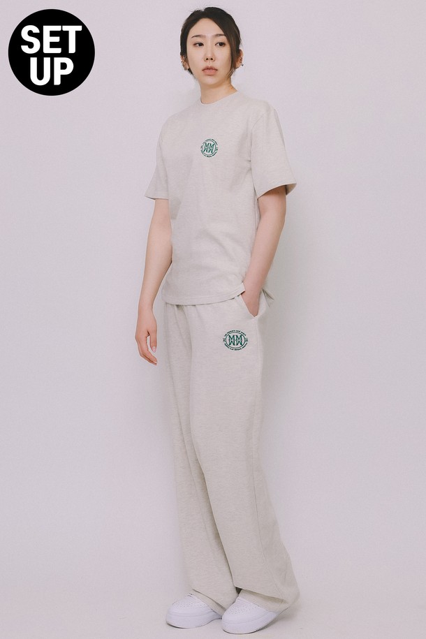 MACASITE - 반소매 티셔츠 - [SET] Women Macasite Needlework TEE Pants setup_3 color