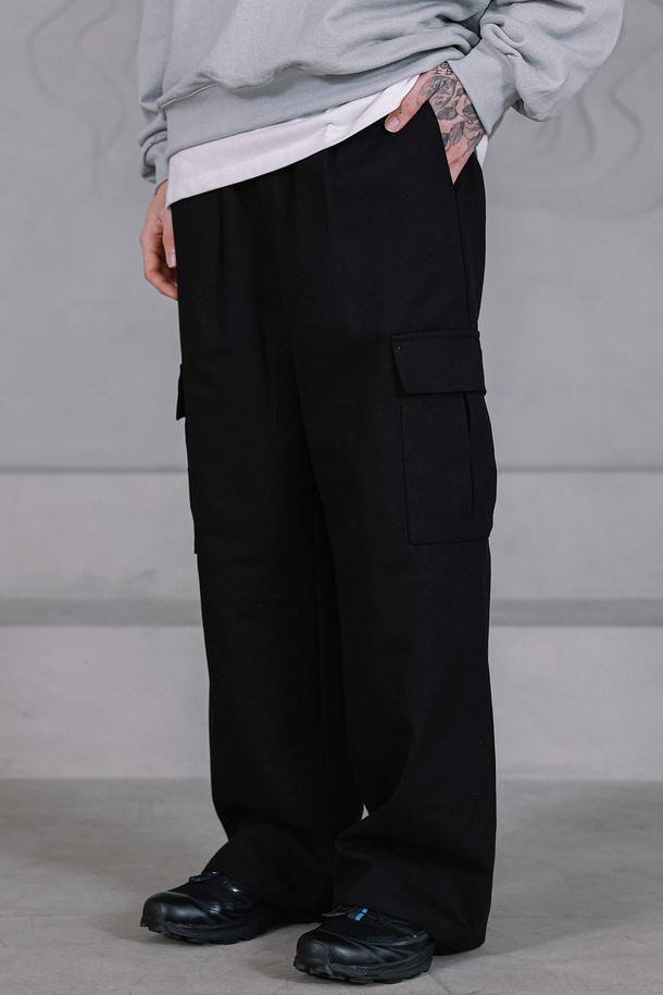 MACASITE - 캐주얼팬츠 - Big Pocket Wide Banding Cargo Pants_ 2color