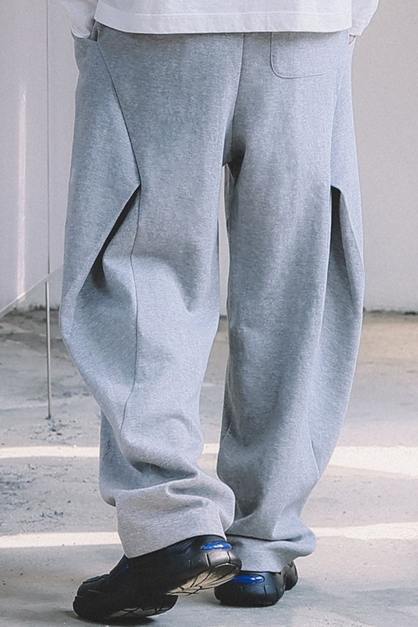 MACASITE - 조거/스웨트팬츠 - Side Tuck Wide Balloon Sweatpants_ 3 color