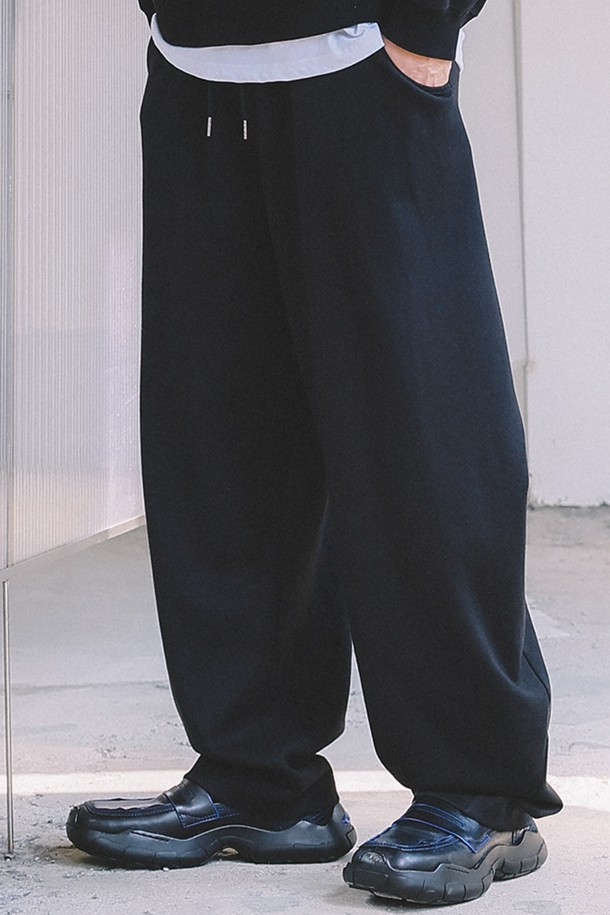 MACASITE - 조거/스웨트팬츠 - Side Tuck Wide Balloon Sweatpants_ 3 color