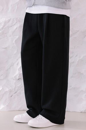 One-tuck banding wide sweatpants_ 2color