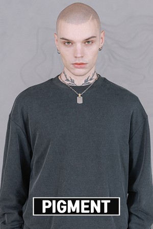 Pigment Overfit Sweat Shirts Charcoal