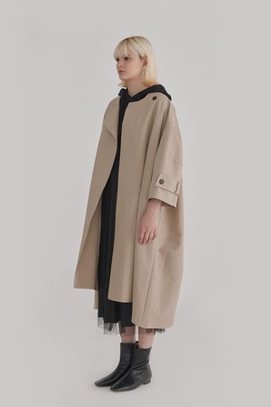 VOLUME TRENCH COAT(BEIGE)