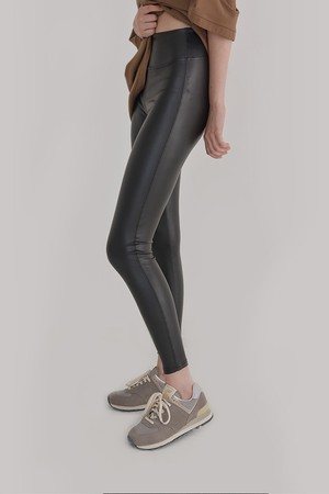 TIME LEATHER LEGGINGS(BLACK)