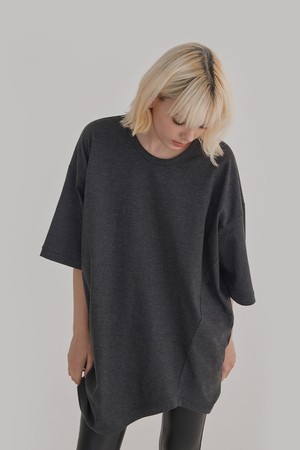 OVERSIZE LONG TOP(CHARCOAL)