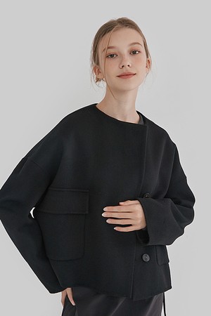 HANDMADE OUT POCKET COAT(BLACK)