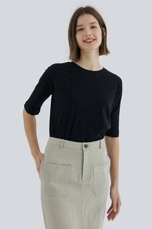 FRENCH HALF TOP(BLACK)