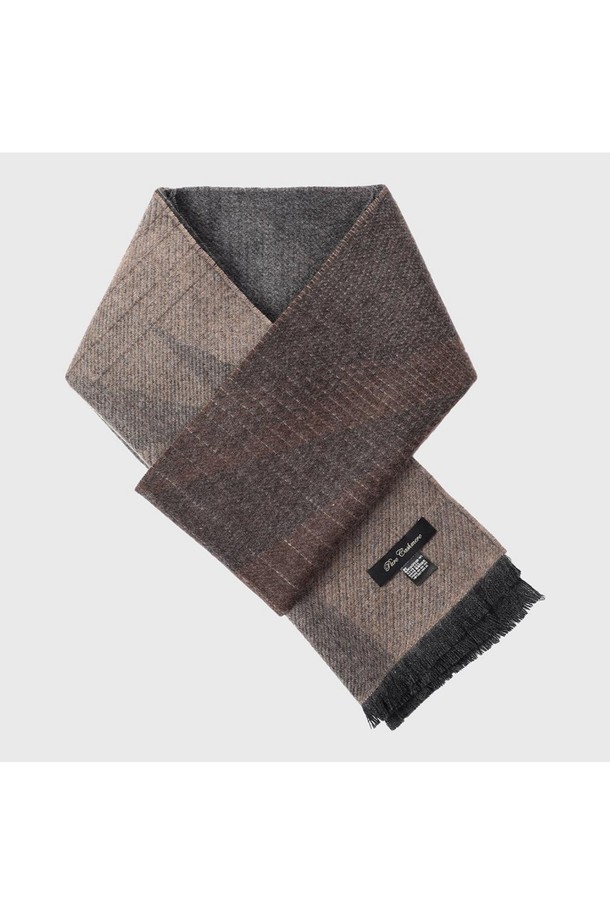 BENOVERO - 악세서리 - [베노베로] 캐시미어 쁘띠 사각 머플러 square cashmere muffler brown (BJW1ACF2102W1)